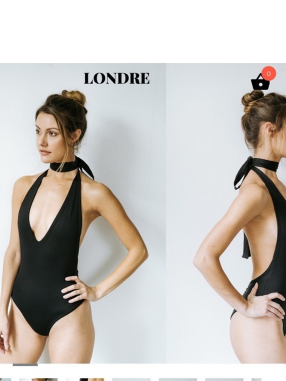 Londre Multiway One piece Swimsuit Convertible Halter Black S NWT Bikini Leotard